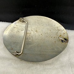 Vintage Western Belt Buckle Equestrian Red Green Polished Stone
