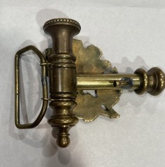 Solid Brass Vintage 1970s Tobacco Pipe Belt Buckle