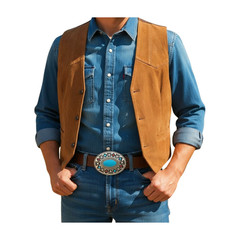 Men Women Silver Metal Buckle Ethnic Aztec Oval Turquoise Trendy Western Fashion