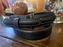 Navajo James Reid LTD Style Sterling Silver Belt Buckle Set 33-37-1.25”✅🦬