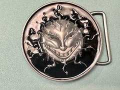 Falling Evil Sun Face – Solar Flare Black Color Belt Buckle By Buckle Rage