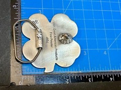 Lucky Four Leaf Clover Fine Pewter 2001 Great American Products Belt Buckle