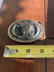 Vintage 1987 Bass Anglers Sportsman Society Twentieth Anniversary Belt Buckle