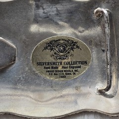 Silversmith Collection Belt Buckle Western Letter D