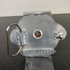 Sailor Jerry Vintage GOOD LUCK Belt Buckle HTF Horseshoe Clover St. Patrick’s