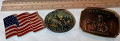 Belt Buckles – VTG – Montana Bicentennial, Colorado, US Flag