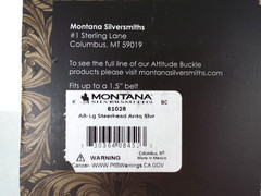 NIB Montana Silversmiths Attitude Steer Skull w/Faux Turquoise/Gemstone Buckle