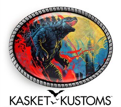 Godzilla Monster Belt Buckle – Japanese Dragon Monster Movie Belt Buckle – 657