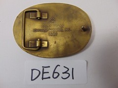 Marlboro Solid Brass 1987 Belt Buckle Philip Morris Inc. Long Horn Bull Logo Vtg