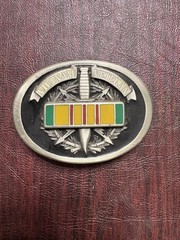 Vintage Vietnam Veteran Belt Buckle Made in USA Military Vet Collectible