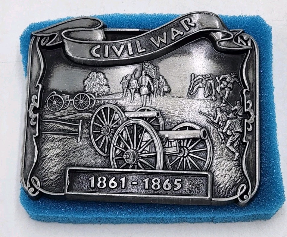 American Civil War 1861-1865 Pewter Metal Belt Buckle Century Company