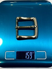Solid Brass Satin Nickel Belt Buckle Made in Italy Fits 1.57&Prime; Belt Strap