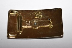 Vintage Square Dancers 3 Dimensional Silver and Brass Tone Belt Buckle USA