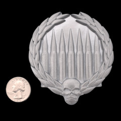 Bullets Skull Badge Belt Buckle