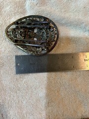 Brutalist Medieval Modernist Lion Big Belt Buckle