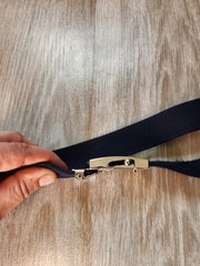 Vintage Hickok Navy Blue Military Web Belt Silver Tone Flip Buckle USA 40&Prime; EUC
