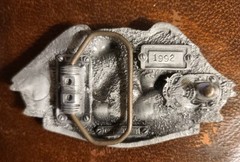 BORN TO RIDE EAGLE WINGS TALONS MOTORCYCLE PISTONS BIKER BELT BUCKLE