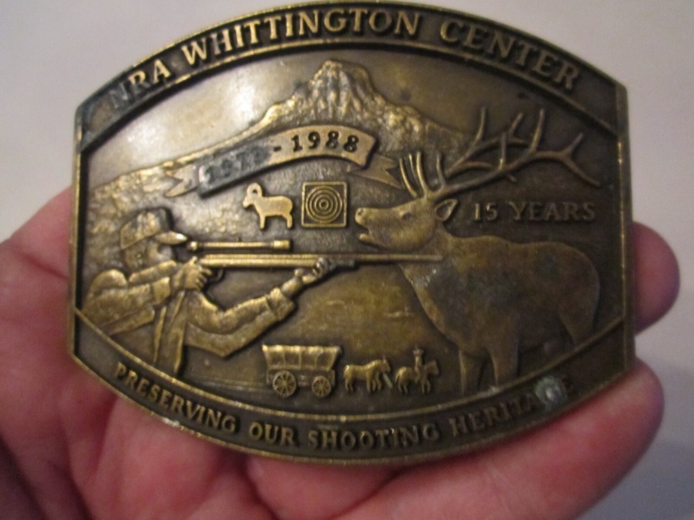 1988 NRA WHITTINGTON CENTER BELT BUCKLE – – GW17