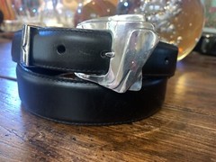 Pat Areias Sterling Silver James Reid Style Belt Buckle 33-35-1.3/8-1”✅nu