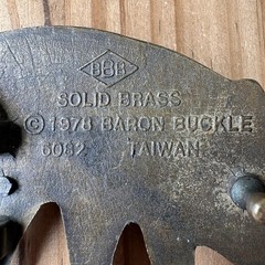 Vintage 1978 Baron Buckle Solid Brass Pig Belt Buckle Figural Hog Farming Swine