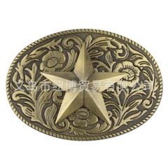 Five Pointed Star Belt Buckle Western Cowboy Motorcycle Riding Belt Buckle