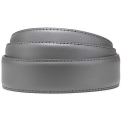 Founders & C Mens Leather Ratchet Belt 28&Prime;-42&Prime; Waist Adjustable, Grey