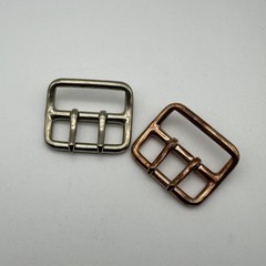 Copper Double Prong Buckle 45mm Leather Belt Fastener Bag Luggage Fasten Buckle