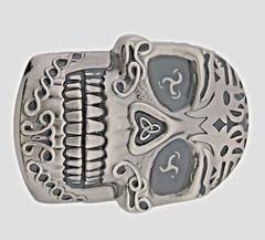 Skull Belt Buckles Tribal Metal Vintage Antique Halloween Party Costume Skeleton