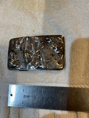 Vintage Modern Modernist Abstract Belt Buckle Brutalist