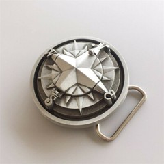 Antique Silver Plated Compass Belt Buckle also Stock in the US