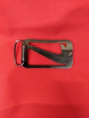 Nike Mark Symbol Buckle Belt Pants Shorts Sports Metal