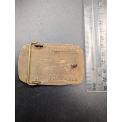 Vintage Dynabuckle Park City Utah Belt Buckle Brass Tone Silver King Mine Provo