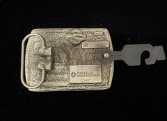 Vintage Dodge Ram Tough silver toned metal belt buckle from the 1990s RARE