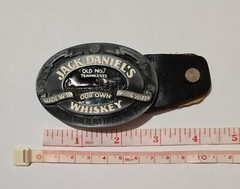 JACK DANIELS OLD NO. 7 TENNESSEE WHISKEY BELT BUCKLE VTG. 1989 ARROYO GRANDE