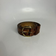 Handmade Eagle embossed leather belt men&rsquo;s size 40 casual patriotic