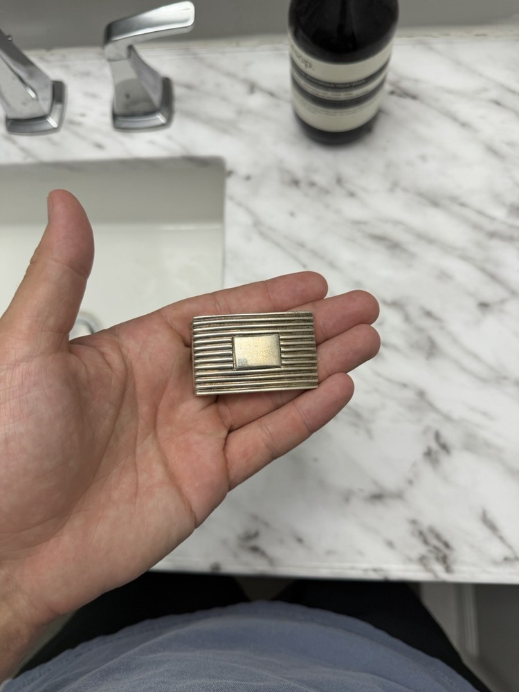 W Kleinberg Engine Turned Buckle 925 Sterling Silver