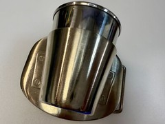 Shot Glass Cup and Holder Reflective Silver Color Perfect Bar Gag Belt Buckle