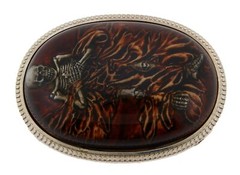 Sugar Skull Belt Buckle Tattoo Halloween Party Costume Style Pirate Flaming Men