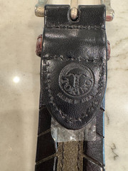 Mens Torino Weaved Leather Exotic Black Brown Belt Sz 40?