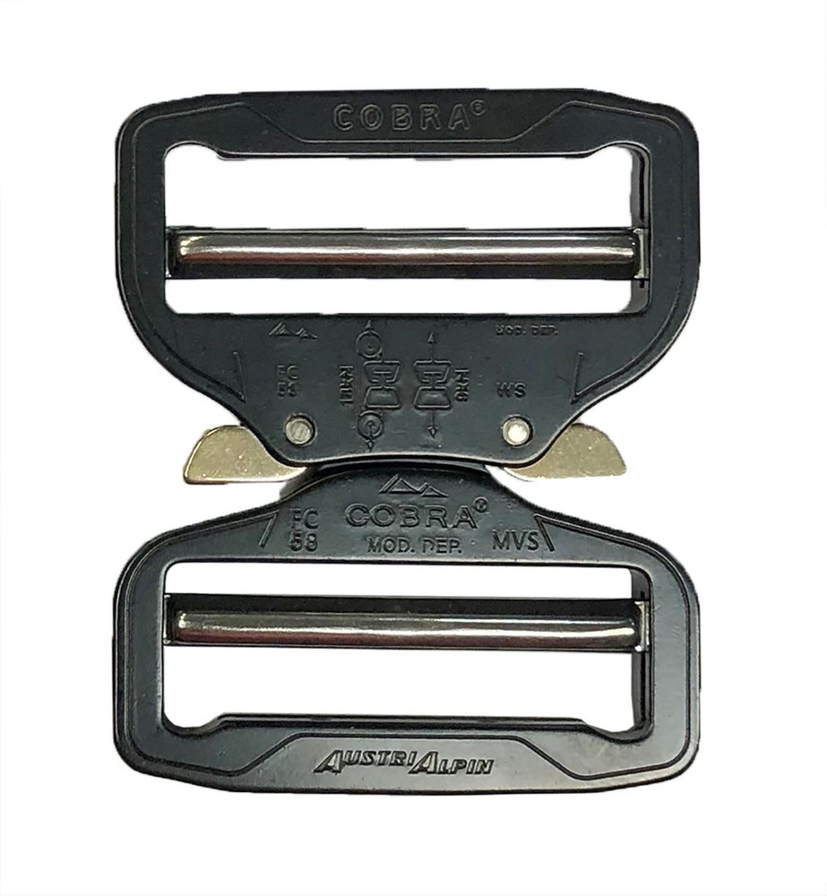 AustriAlpin 58mm Cobra Buckle Black Dual Stretch Adjustable XL Ears FC58KSS-XL