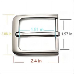 1.5 Inches (38-40 Mm) Belt Buckle Single Prong Square Replacement Buckle for Men