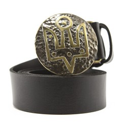Brass belt buckle Yaroslav trident, Ukrainian symbol, Grand Prince of Kyiv