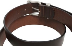 Solid Brass Buckle and Keeper Quality Full Grain Genuine Leather Belt. No: 41004