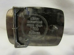Vintage K40 « Merry Christmas From Your K40 Buddies 12-81 » Belt Buckle