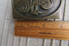 Weight Lifting Belt Buckle Anacortes Brass Works U.S.A 1985 Original Patina
