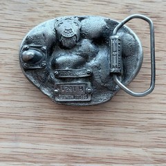 the great american belt co vintage Alaska belt buckle USA made deer doe pewter