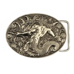 Aquarius german silver belt buckle, Horoscope Astrological Zodiac Sign buckle
