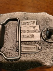 Levi Strauss Co 1873 Two Horse Brand Limited Edition Nice Used Metal Belt Buckle