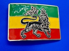 Rastafarian Lion Judah Flag Reggae Rasta African Jamaican Reggae Belt Buckle