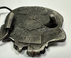 Vintage 1976 Skull Head Belt Buckle Great American Buckle Company